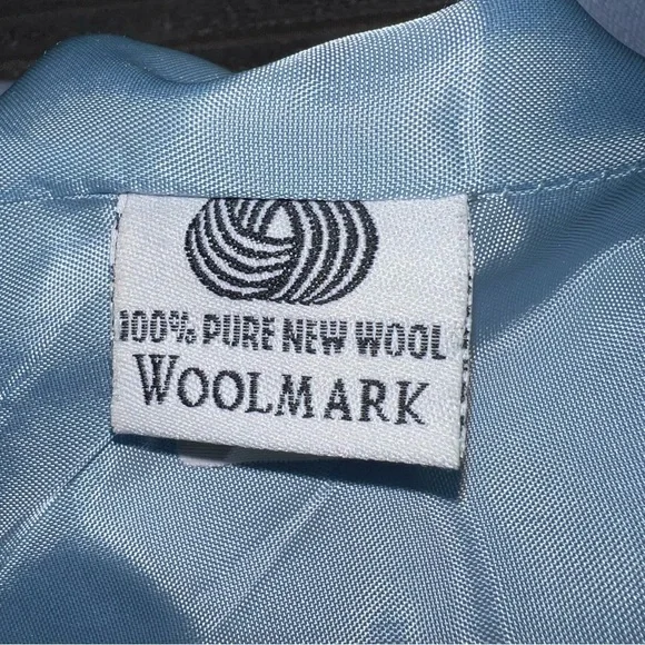 Pendleton Light Blue Wool Blazer – Size 14, Lined with 3-Button Closure - Picture 10 of 11